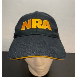 NRA hat cap 7" strap back black